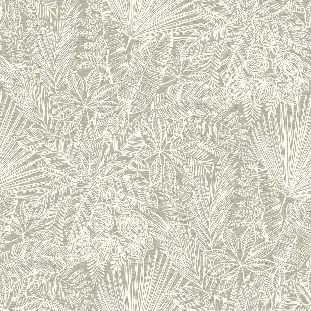 A-Street Prints Vita Light Brown Botanical Wallpaper