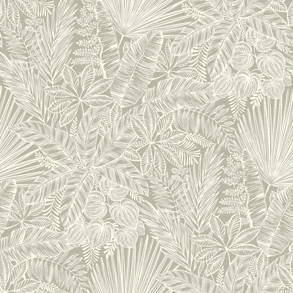 A-Street Prints Vita Light Brown Botanical Wallpaper