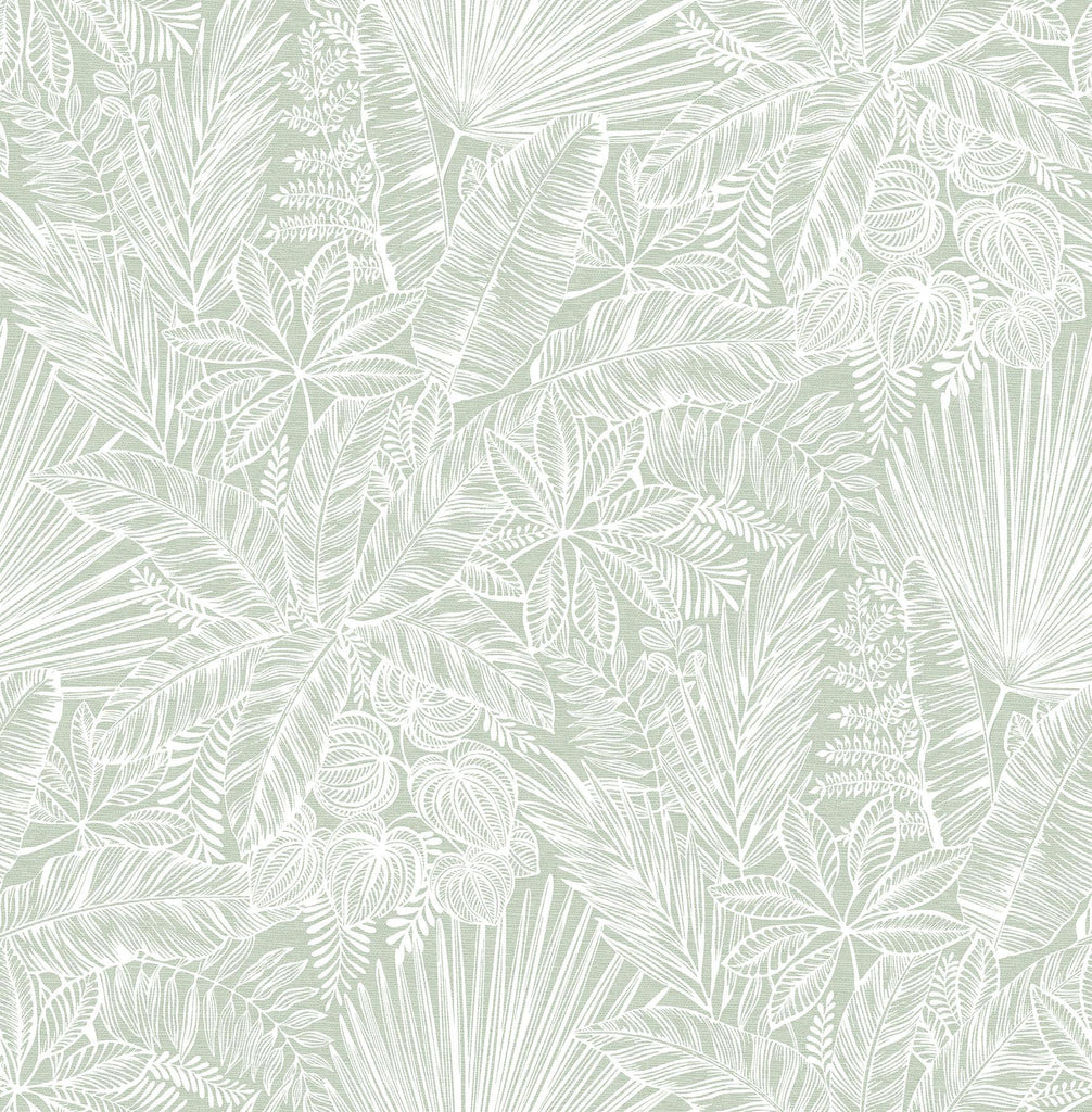 A-Street Prints Vita Sage Botanical Wallpaper