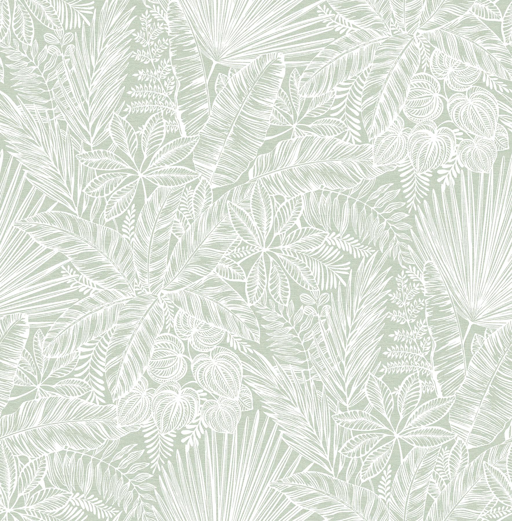 2904-24174 | Imperial Garden Sage Botanical Wallpaper | Wallpaper Boulevard