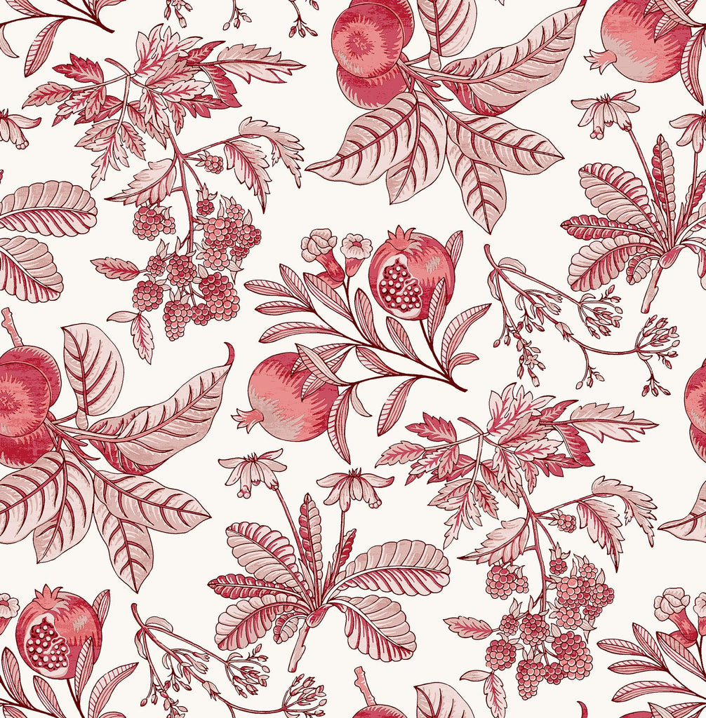 A-Street Prints Cecilia Red Fruit Wallpaper