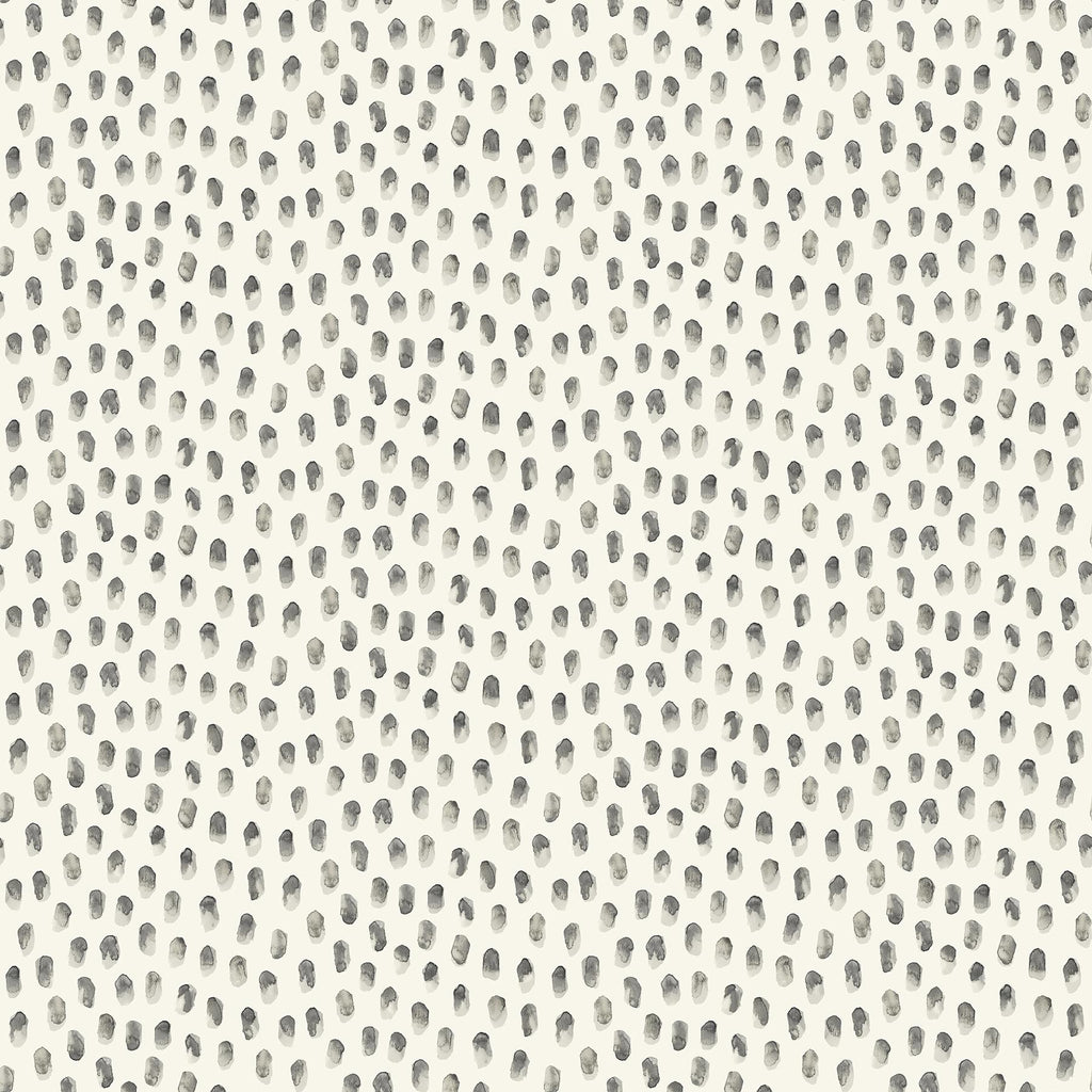 Brewster Home Fashions Sand Drips Dark Grey Painted Dots Wallpaper