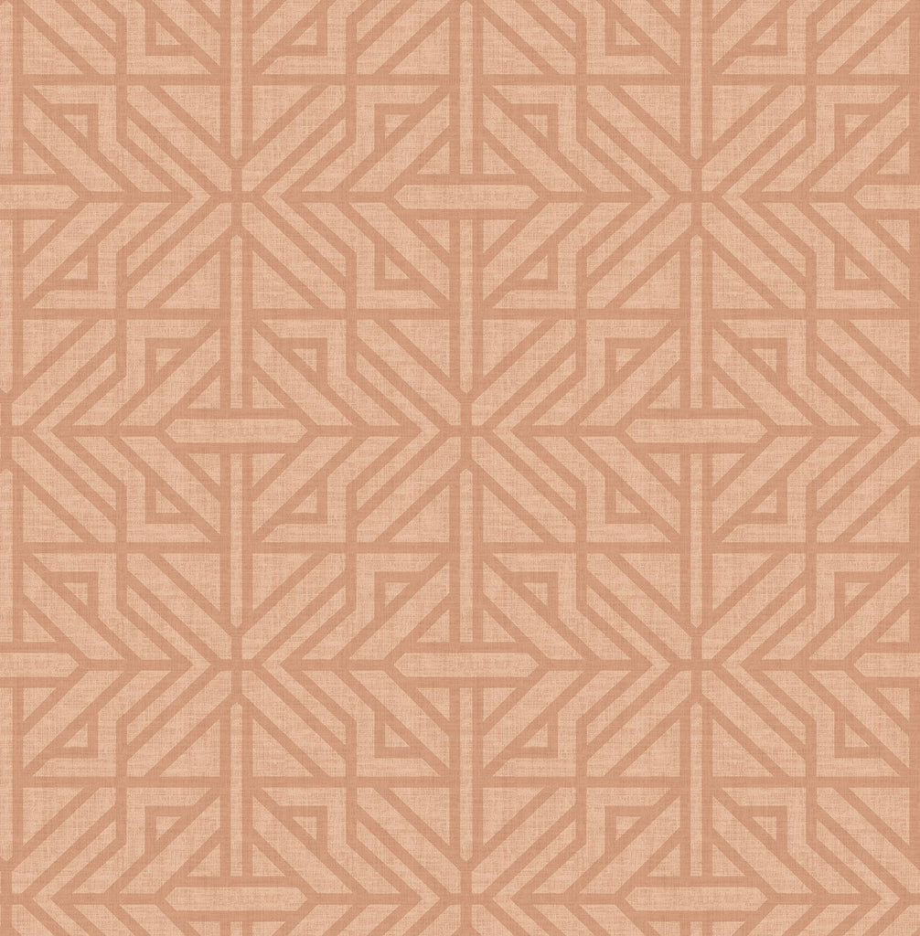 A-Street Prints Hesper Rust Geometric Wallpaper