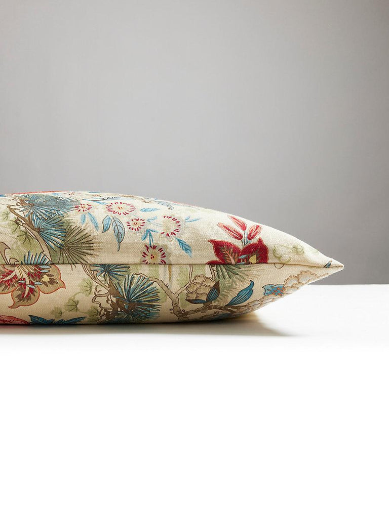 Scalamandre Shenyang Linen Print Sandalwood Pillow