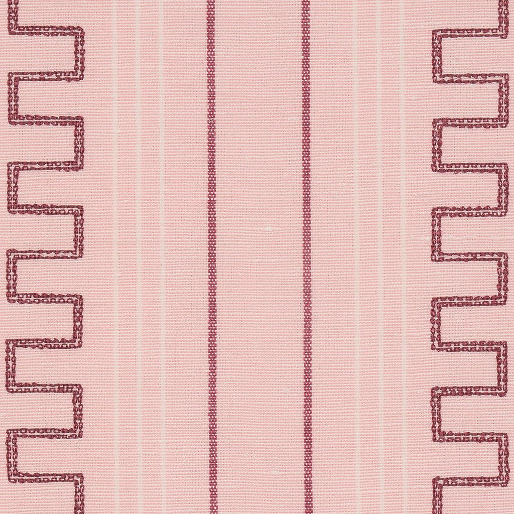 Schumacher Greco Stripe Pink Fabric