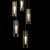 Hubbardton Forge Modern Brass Clear Glass (Zm) Exos Glass 9-Light Pendant