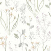 York Alpine Botanical Peel And Stick Purple Wallpaper