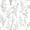 York Wildflower Sprigs Peel And Stick Black Wallpaper