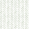 York Painted Herringbone Peel And Stick Green Wallpaper