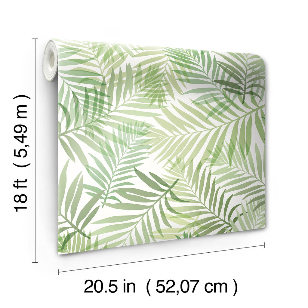 RoomMates Green Tropical Vibe Peel & Stick Green Wallpaper