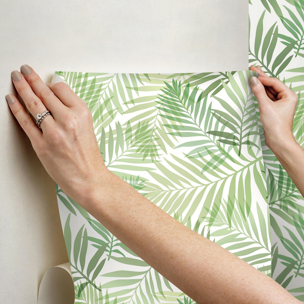 RoomMates Green Tropical Vibe Peel & Stick Green Wallpaper