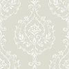 Roommates New Damask Peel And Stick Neutral Wallpaper