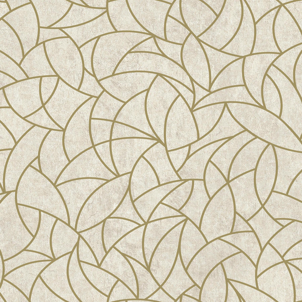 RoomMates Neutral & Gold Modern Crescent Moon Peel & Stick Neutral Wallpaper