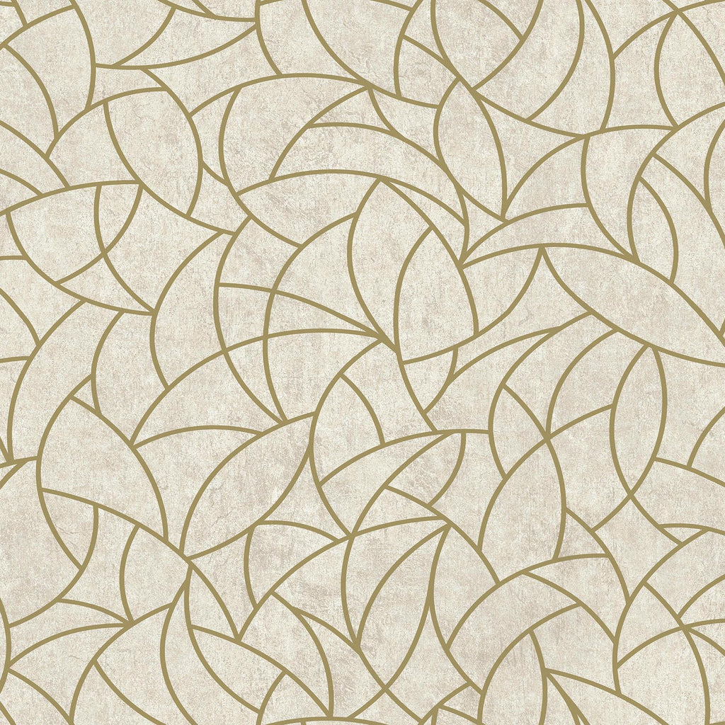 RoomMates Neutral & Gold Modern Crescent Moon Peel & Stick Neutral Wallpaper