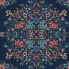 Roommates Medallion Floral Peel And Stick Blue Wallpaper