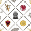 Roommates Game Of Thrones House Sigils Peel And Stick White Wallpaper