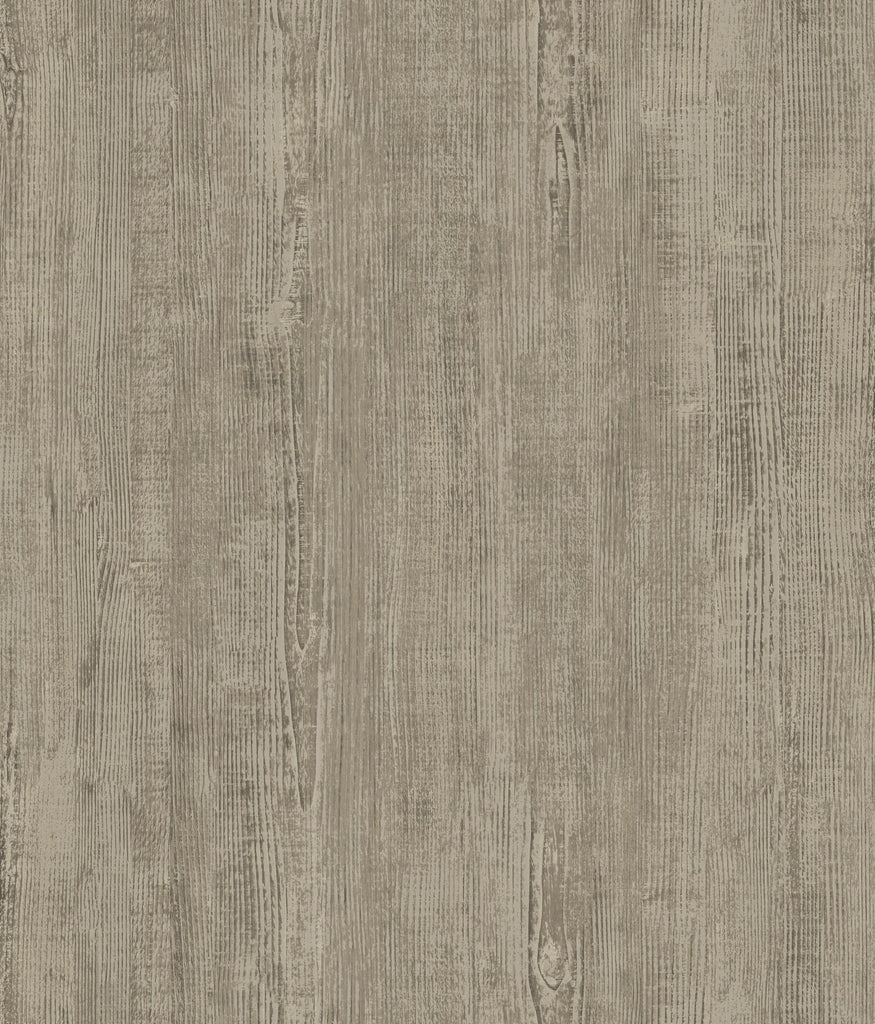 RoomMates Taupe Dimensional Natural Wood Peel & Stick Neutral Wallpaper