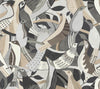 York Fauvist Flock Grey Wallpaper