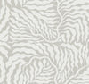 York Fern Fronds Grey Wallpaper