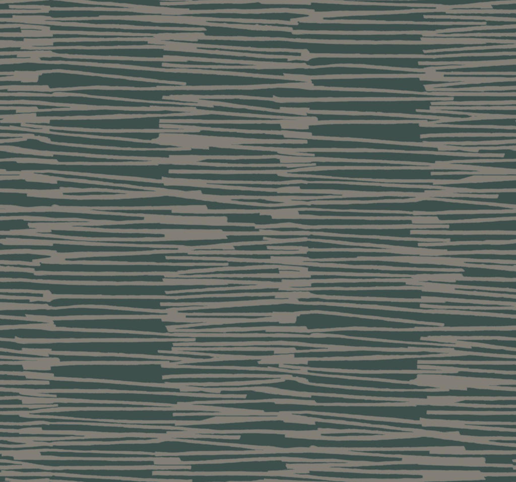 York Forest & Silver Water Reed Thatch Green Wallpaper