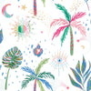 Roommates Nuit Tropicale Peel And Stick White Wallpaper