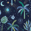 Roommates Nuit Tropicale Peel And Stick Blue Wallpaper