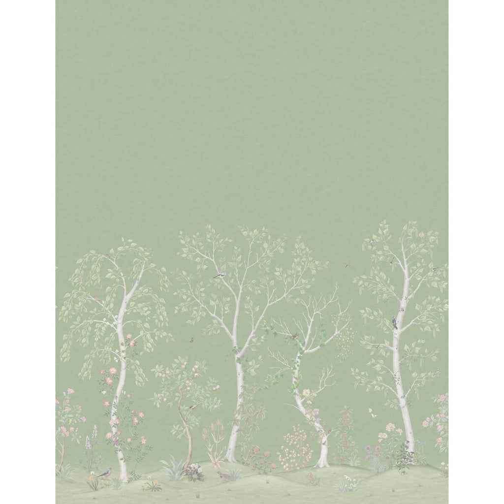 Cole & Son SEASONAL WOODS OLIVE SILK Wallpaper