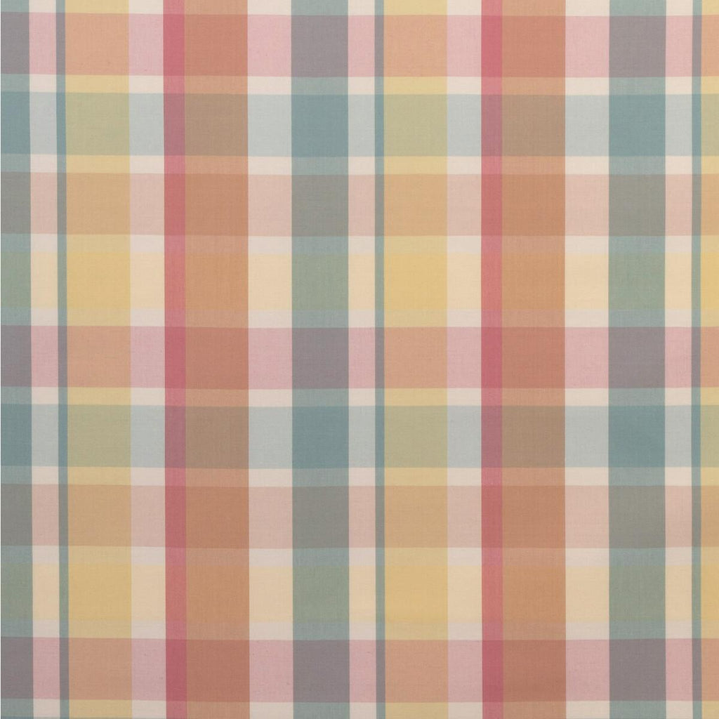 Lee Jofa FISHER PLAID MELON/AQUA Fabric