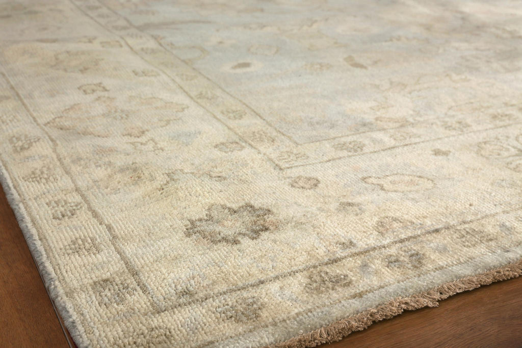 Exquisite Antique Weave Oushak Hand-knotted New Zealand Wool Blue/Ivory Area Rug 6.0'X9.0' Rug