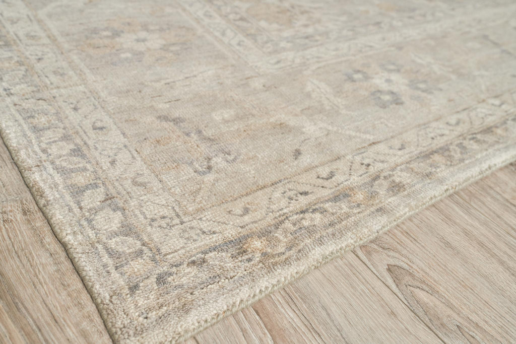 Exquisite Antique Weave Oushak Hand-knotted New Zealand Wool Ivory/Brown Area Rug 9.0'X12.0' Rug