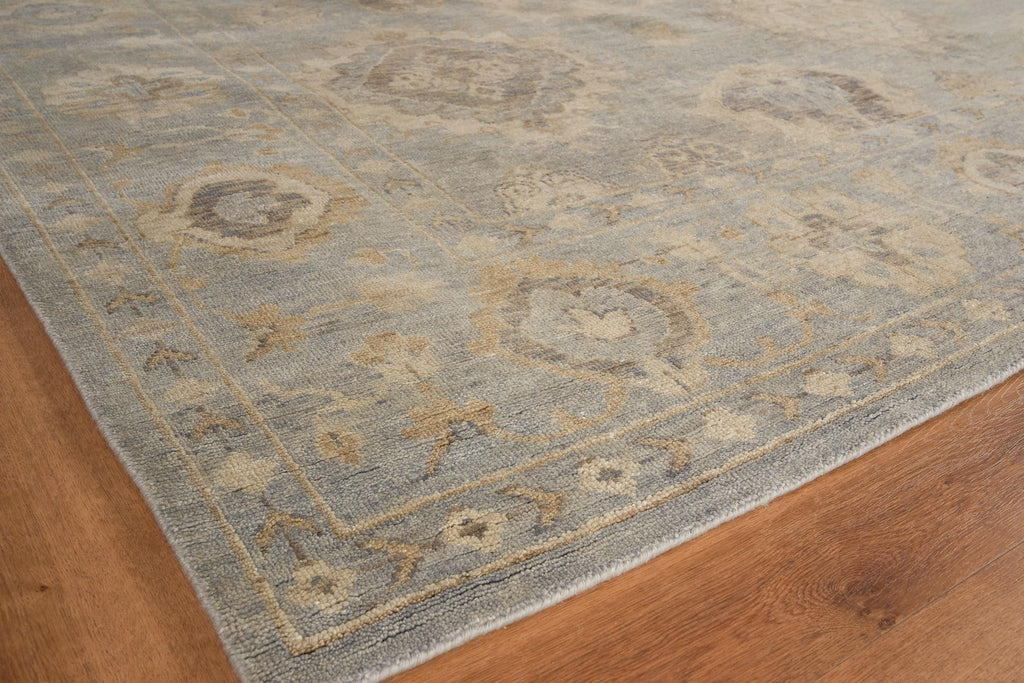 Exquisite Antique Weave Oushak Hand-knotted New Zealand Wool Light Blue Area Rug 8.0'X10.0' Rug