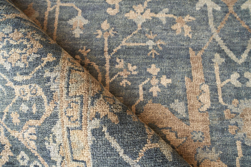 Exquisite Antique Weave Oushak Hand-knotted New Zealand Wool Blue Area Rug 6.0'X9.0' Rug