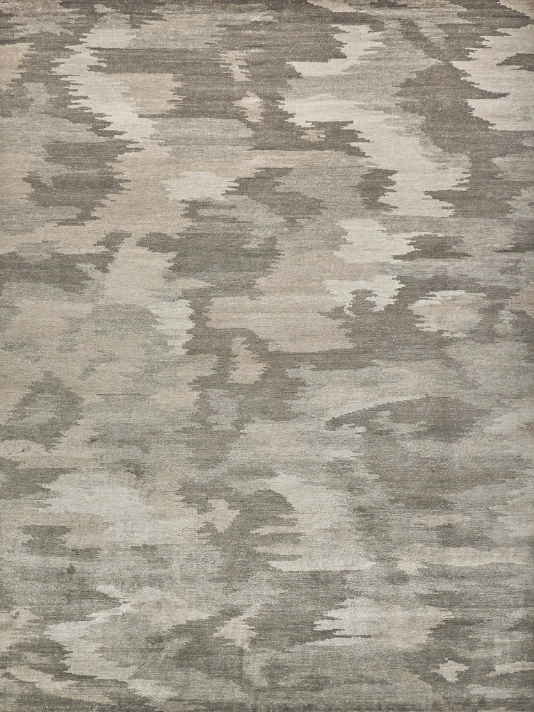 Exquisite Rugs Bamboo Silk Hand-knotted 3263 Light Silver/Gray 10' x 14' Area Rug