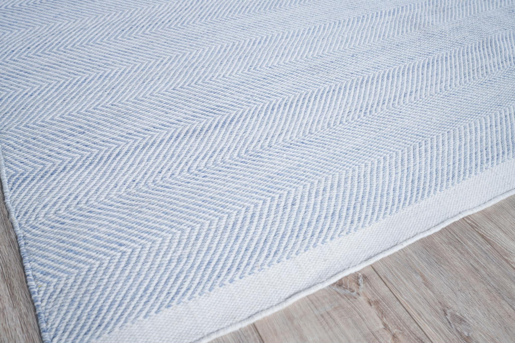 Exquisite Bintan Indoor/Outdoor Flatweave PET yarn Light Blue Area Rug 10.0'X14.0' Rug