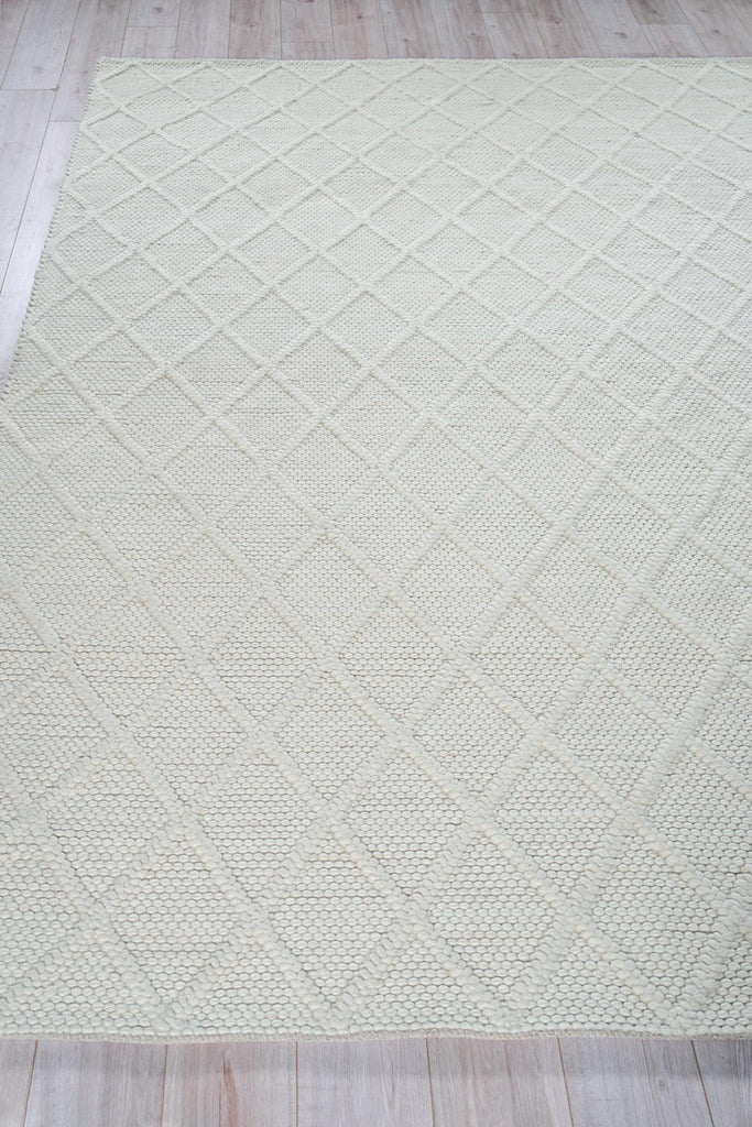 Exquisite Brentwood Handwoven Wool/Viscose White Area Rug 8.0'X10.0' Rug