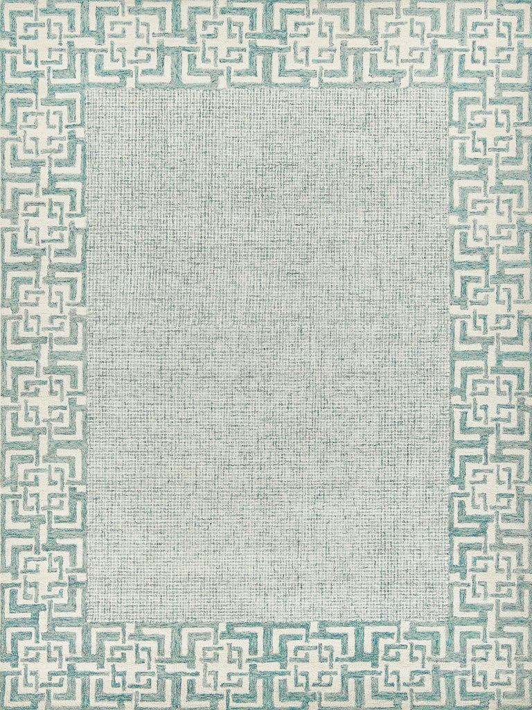 Exquisite Rugs Caprice Hand-tufted New Zealand Wool 2701 Aqua 10' x 14' Area Rug