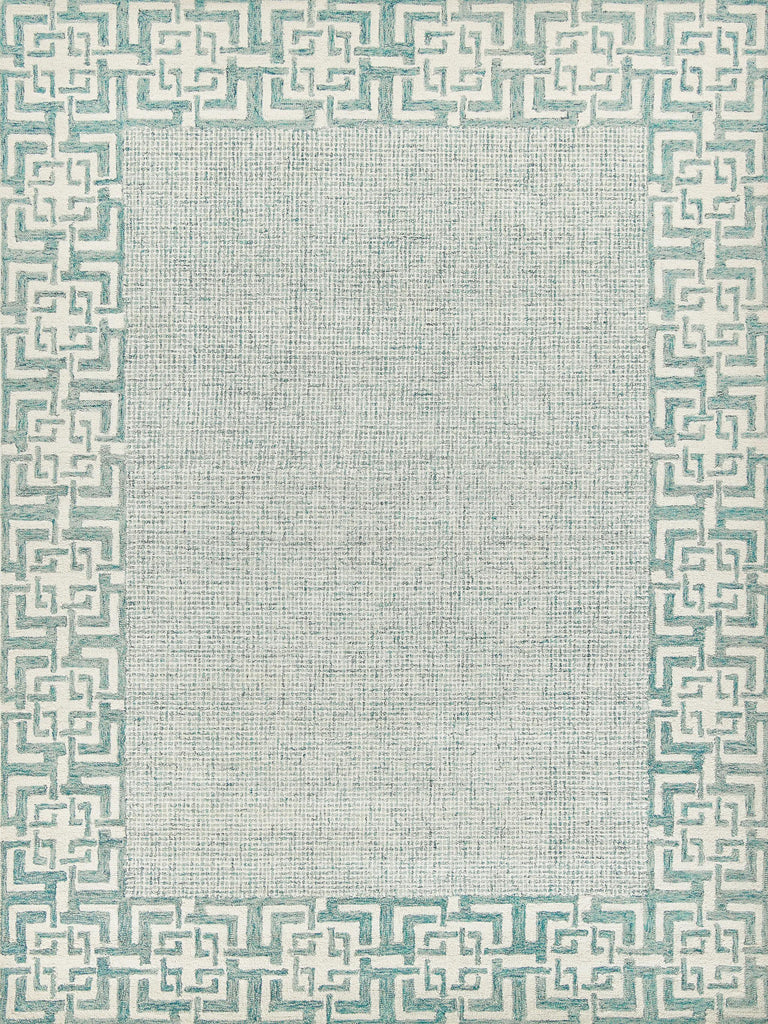 Exquisite Caprice Hand-tufted New Zealand Wool Aqua Area Rug 10.0'X14.0' Rug