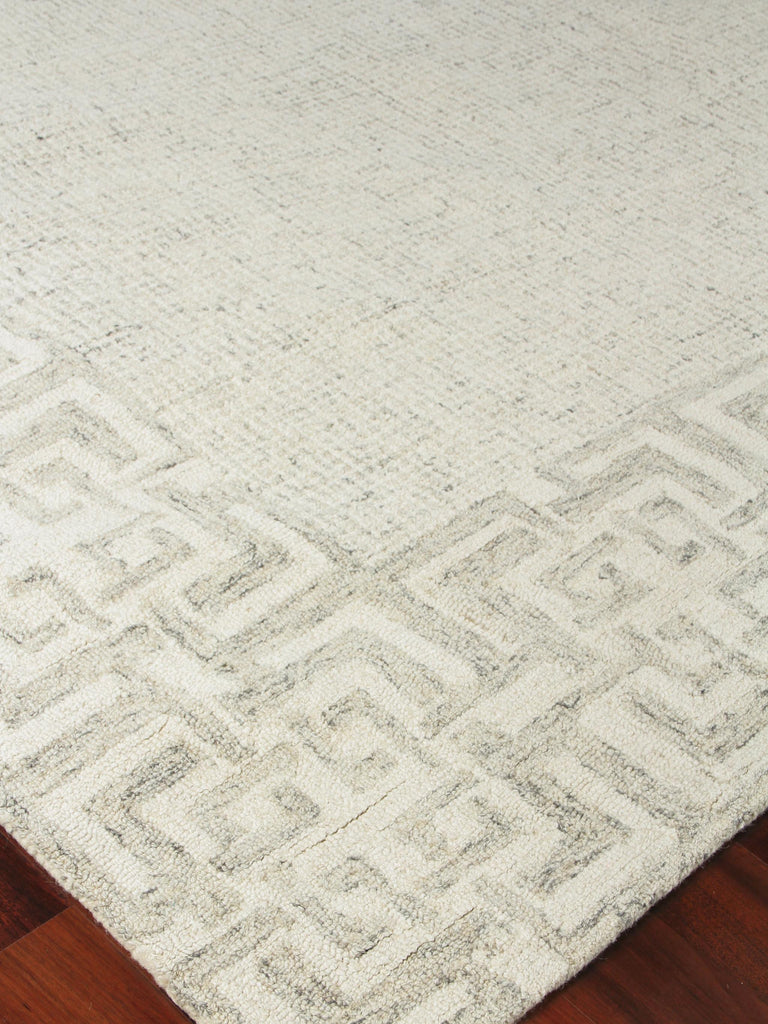 Exquisite Caprice Hand-tufted New Zealand Wool Taupe/Ivory Area Rug 9.0'X12.0' Rug