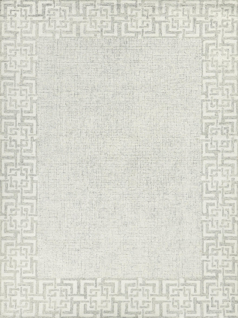 Exquisite Rugs Caprice Hand-tufted New Zealand Wool 2706 Silver/Ivory 10' x 14' Area Rug