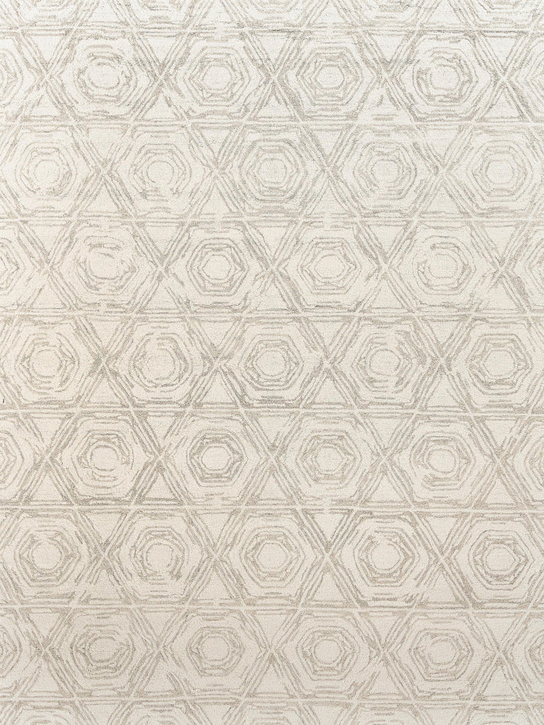 Exquisite Rugs Caprice Hand-tufted New Zealand Wool 2707 Silver/Ivory 10' x 14' Area Rug