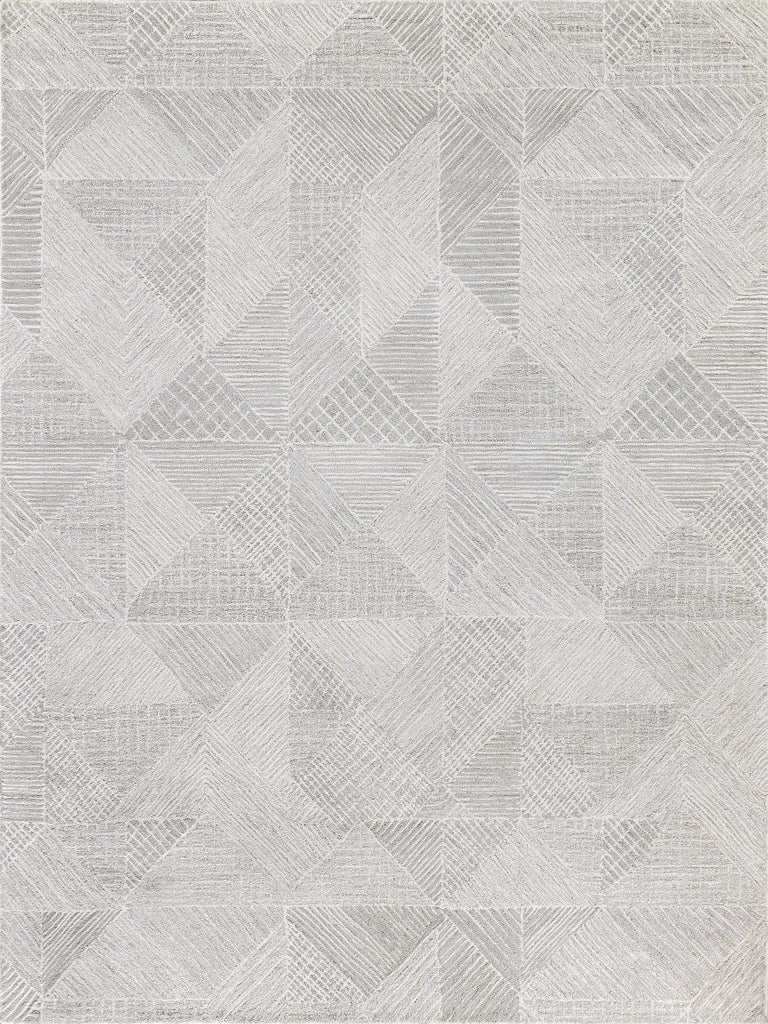 Exquisite Rugs Caprice Hand-tufted New Zealand Wool 4759 Silver/Ivory 10' x 14' Area Rug