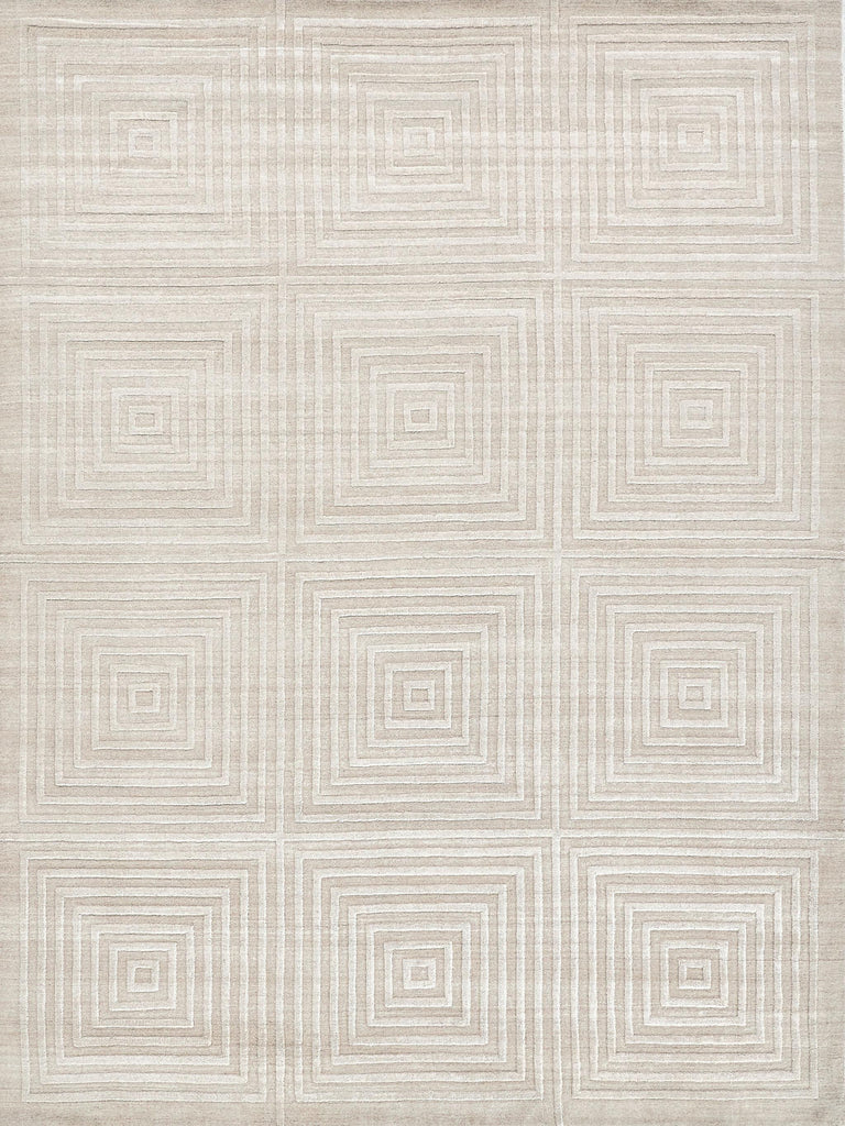 Exquisite Castelli Hand-loomed Bamboo Silk/Wool Light Beige Area Rug 10.0'X14.0' Rug