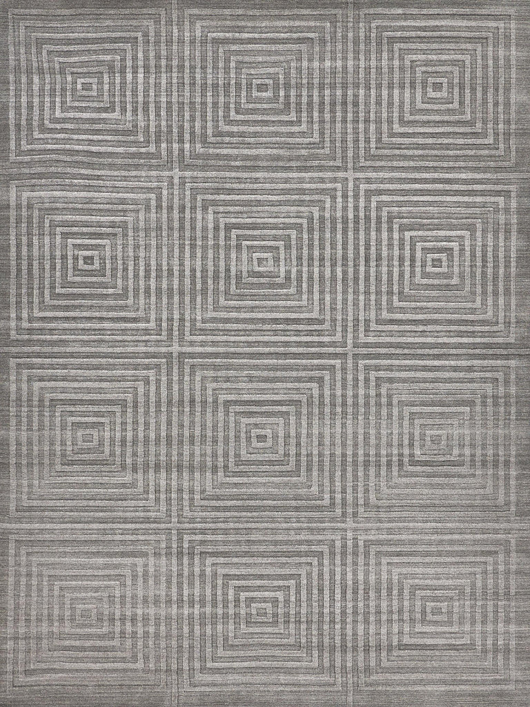 Exquisite Rugs Castelli Hand-loomed Bamboo Silk/Wool 3974 Gray 14' x 18' Area Rug