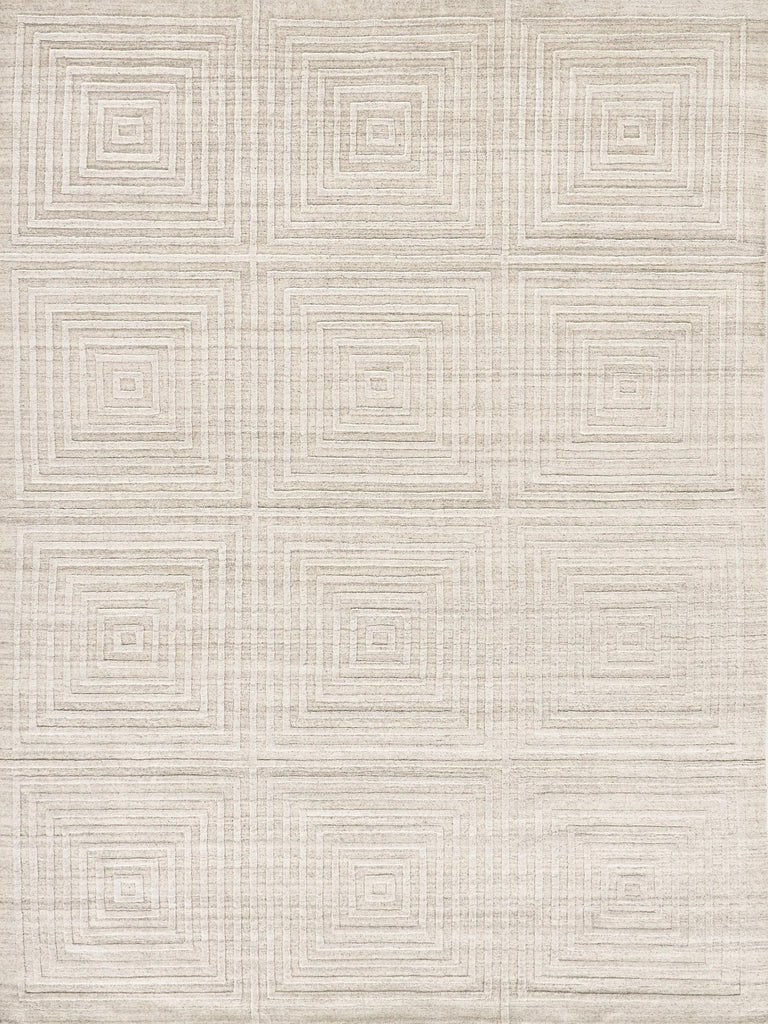 Exquisite Rugs Castelli Hand-loomed Bamboo Silk/Wool 3975 Ivory 10' x 14' Area Rug