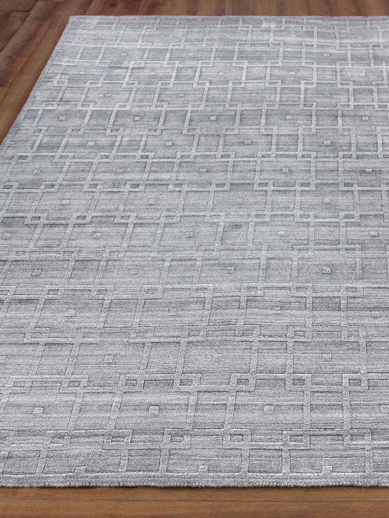 Exquisite Castelli Hand-loomed Bamboo Silk/Wool Gray Area Rug 6.0'X9.0' Rug