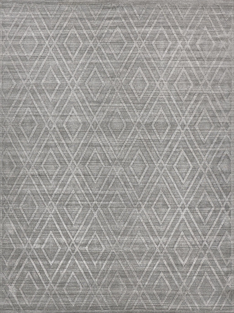 Exquisite Castelli Hand-loomed Bamboo Silk/Wool Gray Area Rug 14.0'X18.0' Rug