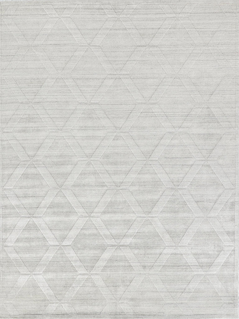 Exquisite Rugs Castelli Hand-loomed Bamboo Silk/Wool 4360 Ivory 10' x 14' Area Rug