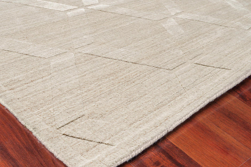 Exquisite Castelli Hand-loomed Bamboo Silk/Wool Light Beige Area Rug 12.0'X15.0' Rug