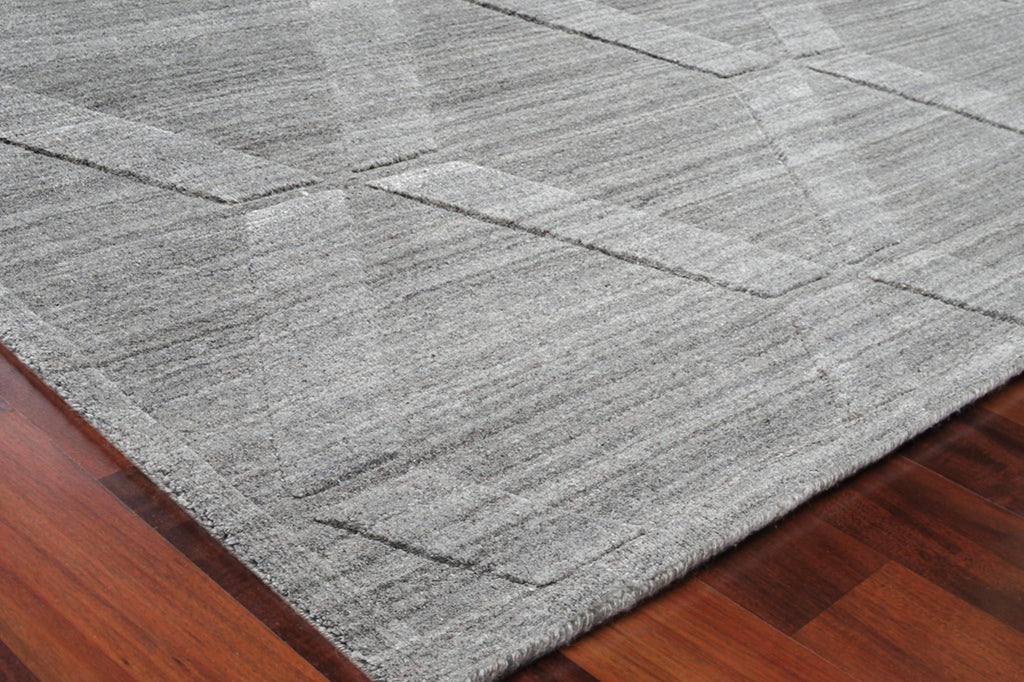 Exquisite Castelli Hand-loomed Bamboo Silk/Wool Gray Area Rug 10.0'X14.0' Rug