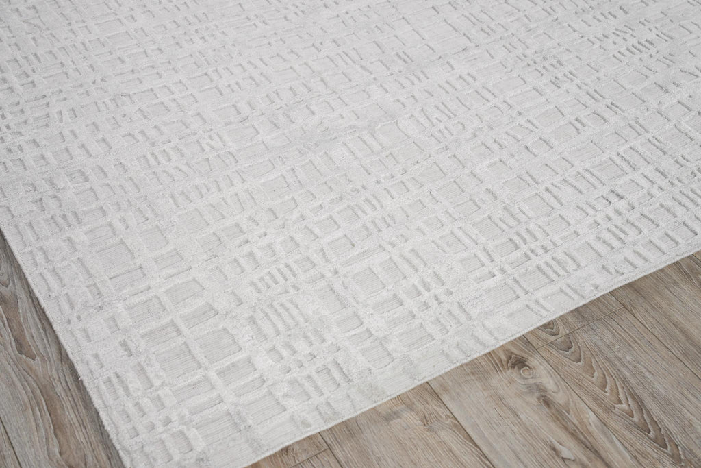 Exquisite Crescendo Hand-loomed Bamboo Silk Ivory Area Rug 12.0'X15.0' Rug